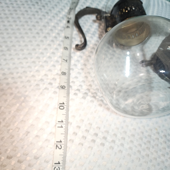 VINTAGE SILVER PLATED BASE  EUC COFFEE TEA GLASS CARAFE WARMER SET - Picture 5 of 11